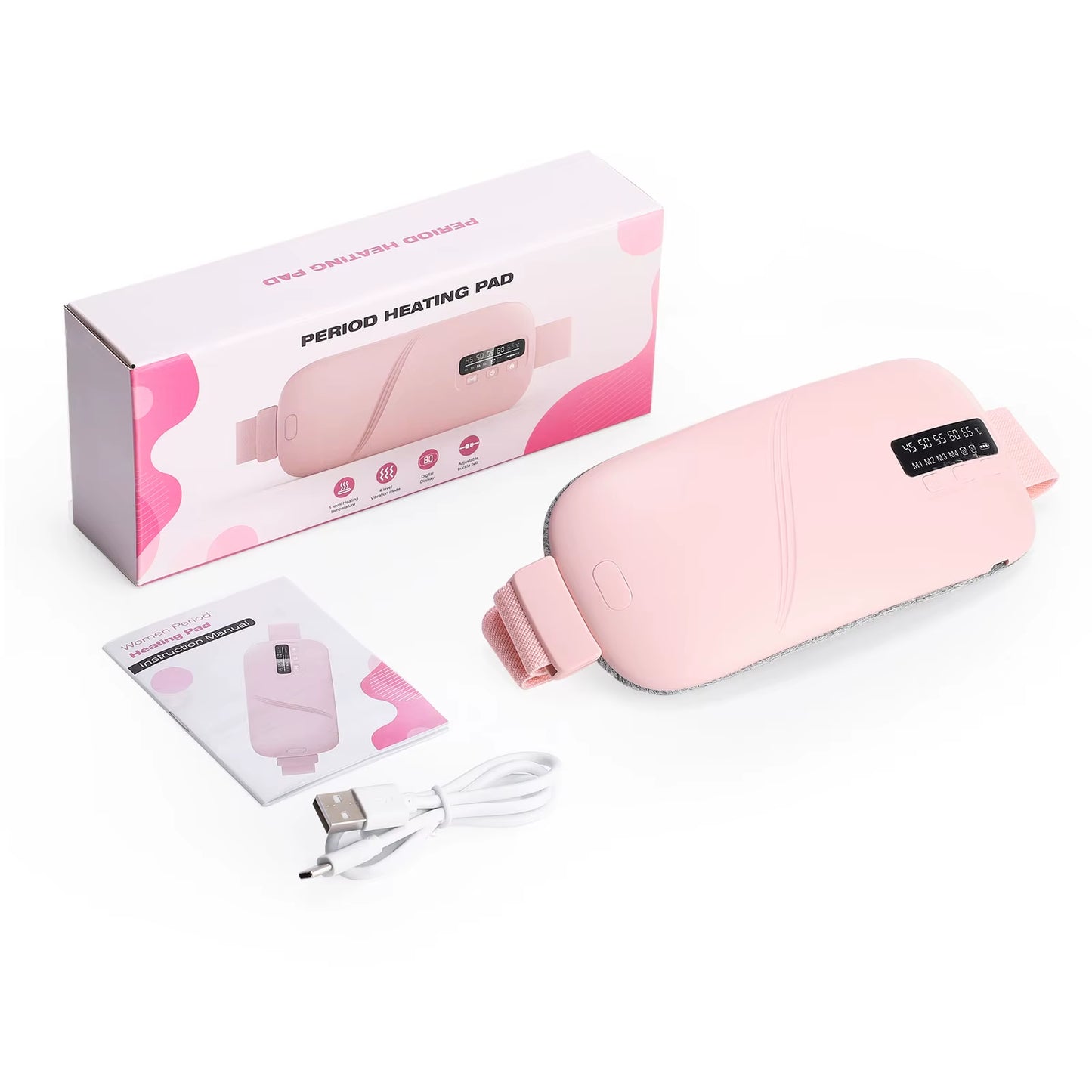 Portable Menstrual Heating Pad with 6 Heating Levels Warm Palace Treasure Back or Abdominal Heating Pad Ideal Gifts for Women
